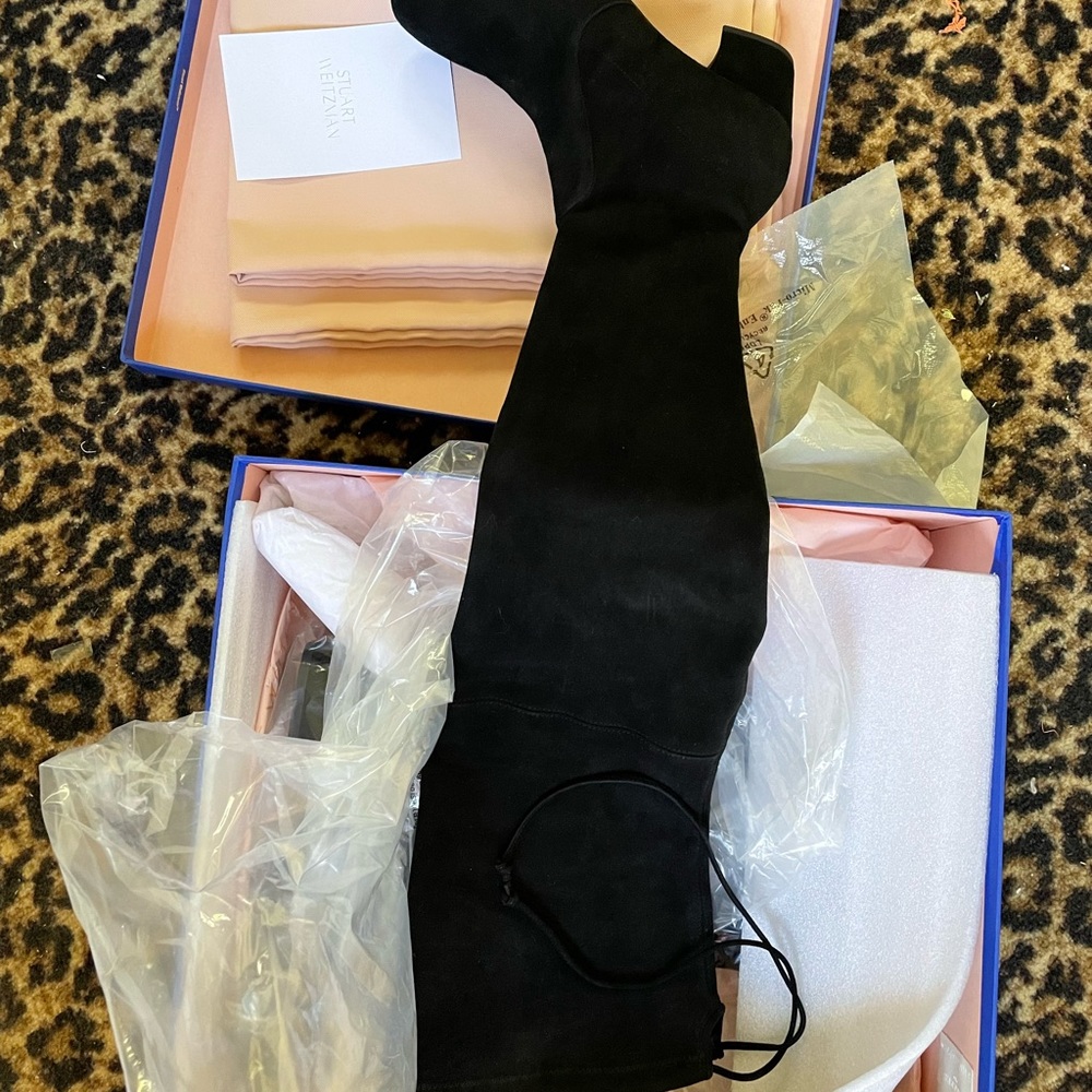 LAST CALL Stuart Weitzman black suede over the knee boots - size 37